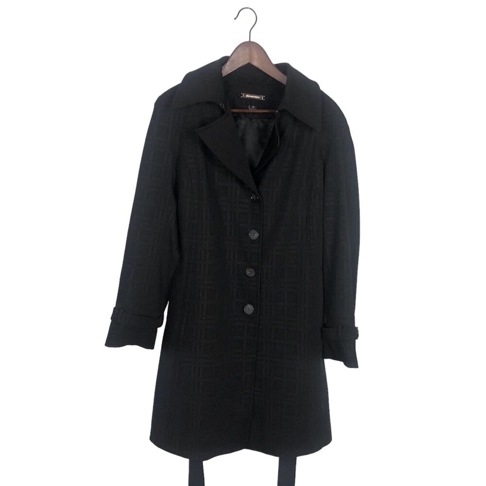 Johnston & Murphy Black Trench Coat Women's Size Small